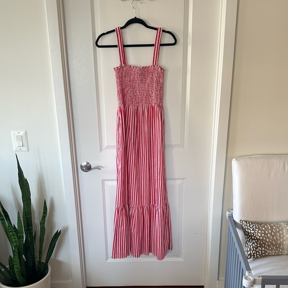 Hill House Red and White Stripe Anjuli Nap Dress